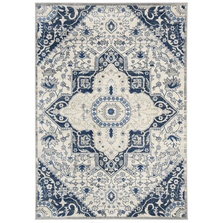 Safavieh 4 x 6 ft. Brentwood Rectangle Power-Loomed Rug - Cream & Blue BNT816D-4